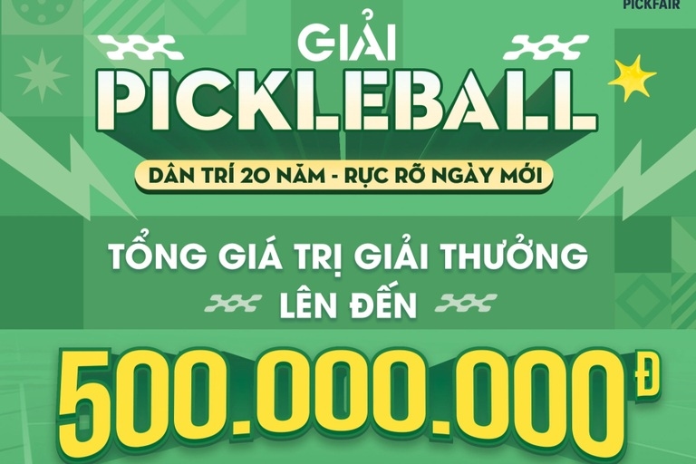 Công bố điều lệ thi đấu giải pickleball &#8220;Dân trí 20 năm &#8211; Rực rỡ ngày mới&#8221;