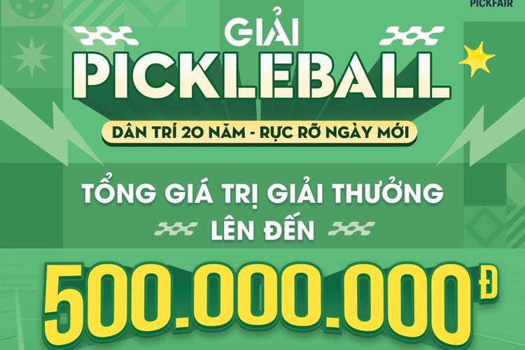 Công bố điều lệ thi đấu giải pickleball &#8220;Dân trí 20 năm &#8211; Rực rỡ ngày mới&#8221;